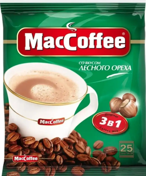 MacCoffee со вкусом лесного ореха 25шт. MacCoffee со вкусом лесного ореха 25шт.